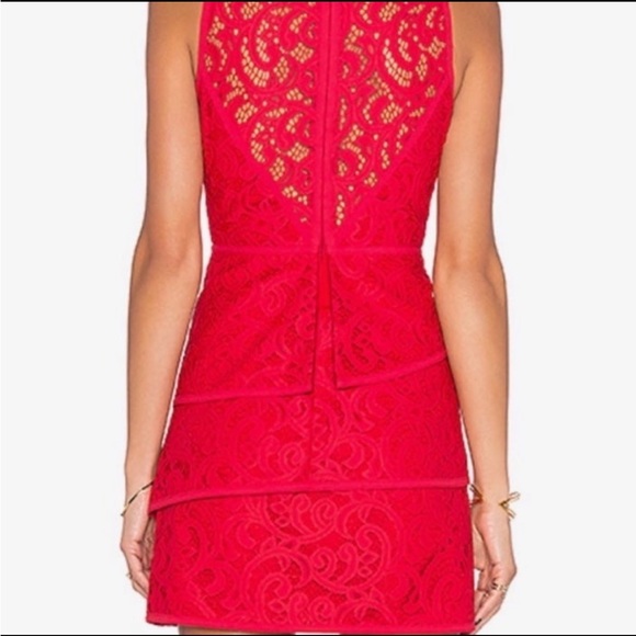 BCBGMAXAZRIA Hanah Red Holiday Festive Dress Size 2 - Picture 6 of 7